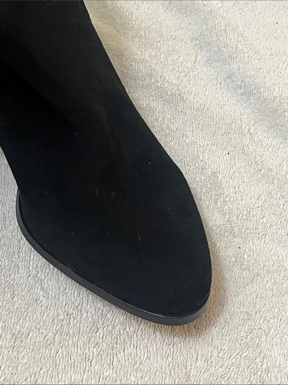 Lord & Taylor Black Suede Over-the-Knee Block Heel Boots